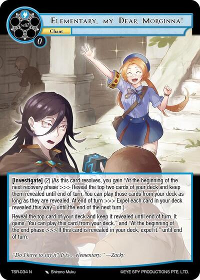 Elementary, my Dear Morginna!