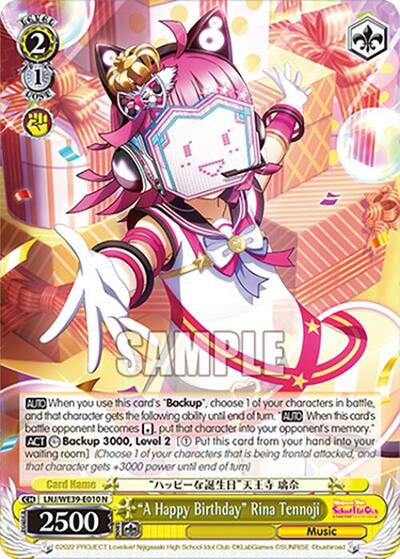 "A Happy Birthday" Rina Tennoji