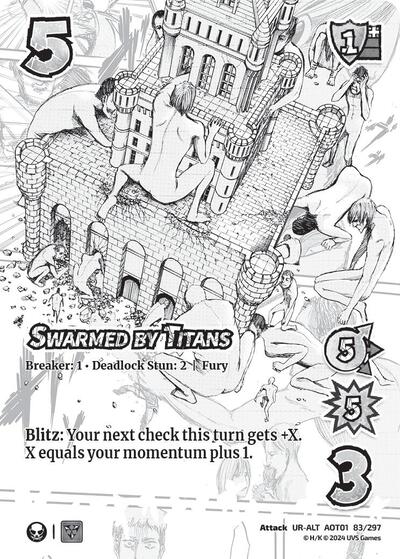 Swarmed by Titans (Alternate Art)