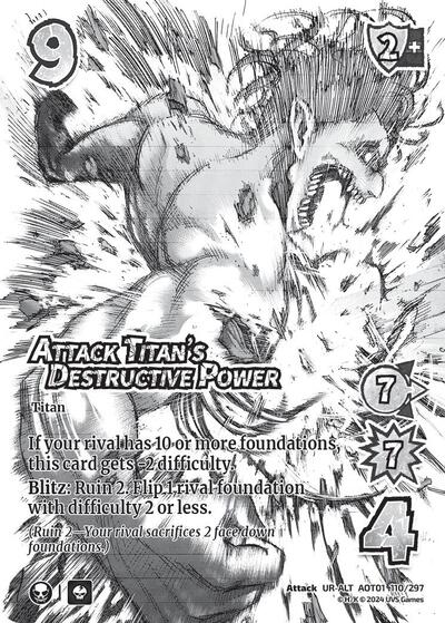 Attack Titan's Destructive Power (Alternate Art)