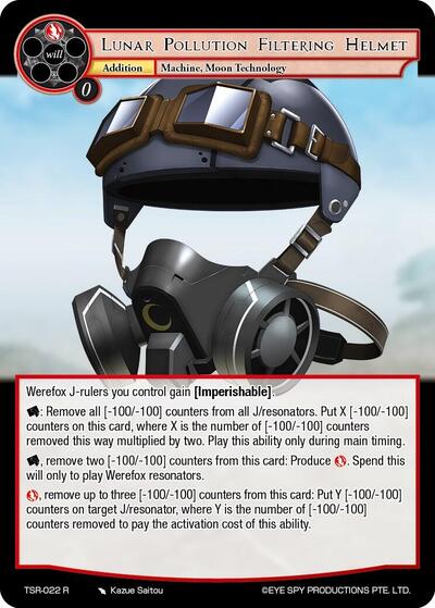 Lunar Pollution Filtering Helmet