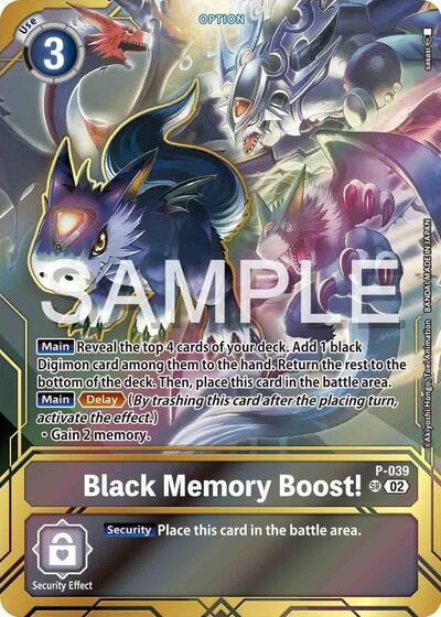 Black Memory Boost! - P-039 (Premium Card Collection - Memory Boost! Set)
