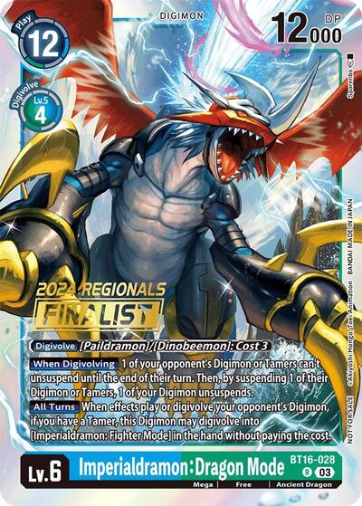 Imperialdramon: Dragon Mode (2024 Regionals Finalist)