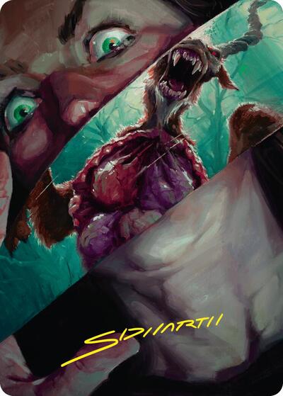 Hauntwoods Shrieker Art Card (Gold-Stamped Signature)