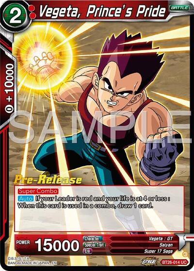 Vegeta, Prince's Pride
