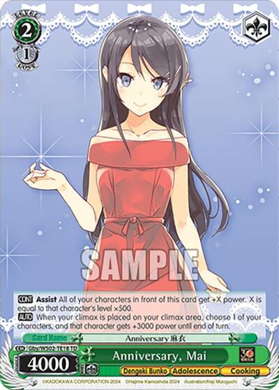 Anniversary, Mai