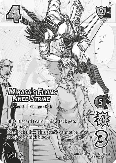 Mikasa's Flying Knee Strike (Alternate Art)