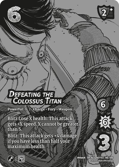 Defeating the Colossus Titan (Alternate Art)