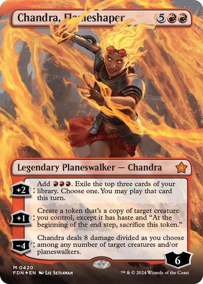 Chandra, Flameshaper (Borderless) (Mana Foil)