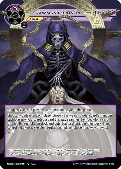 Commandments Of The Lich (ABC-SD10-009)
