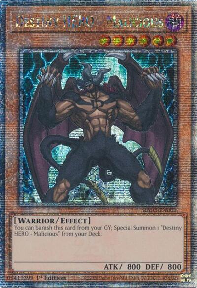 Destiny HERO - Malicious (Quarter Century Secret Rare)