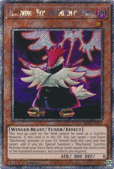 Blackwing - Vayu the Emblem of Honor (Platinum Secret Rare)