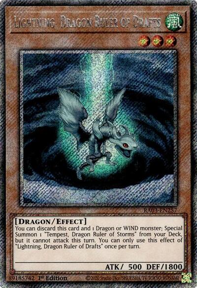 Lightning, Dragon Ruler of Drafts (Platinum Secret Rare)