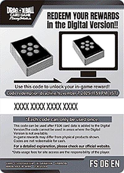 Code Card - Starter Deck 6: Son Goku (Mini) (FS06)
