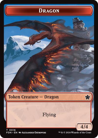 Dragon (0016) // Dragon (0017) Doubled-Sided Token