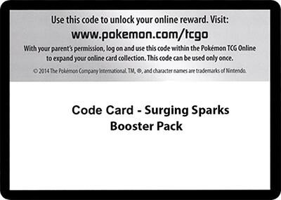 Code Card - Surging Sparks Booster Pack