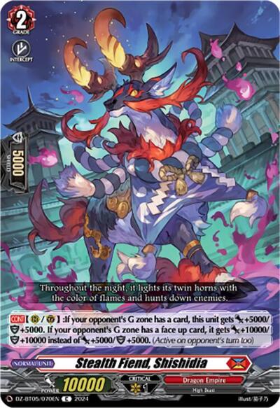 Stealth Fiend, Shishidia