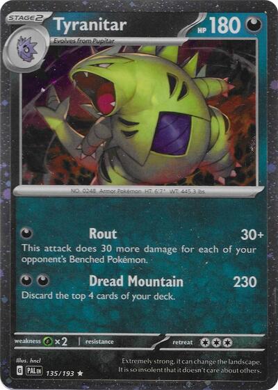 Tyranitar - 135/193 (Cosmos Foil)