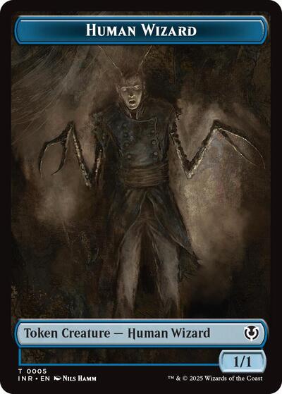 Human Wizard // Emblem - Jace, Unraveler of Secrets Double-Sided Token