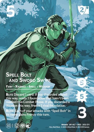 Spell Bolt and Sword Swipe (Alternate Art)