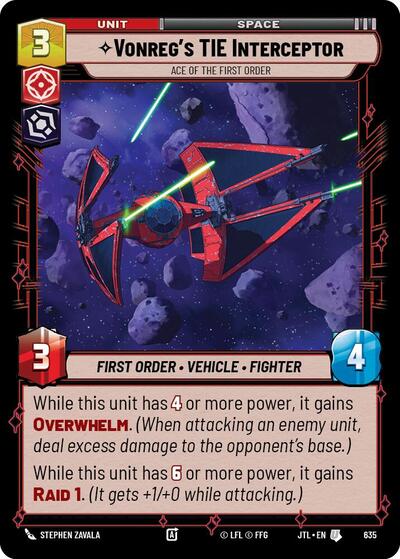 Vonreg's TIE Interceptor - Ace of the First Order (Foil)