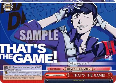 THAT'S THE GAME!