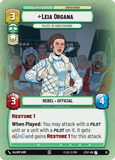 Leia Organa - Pilots, To Your Stations (Foil)