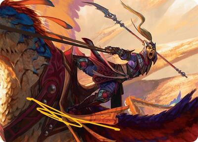 Dragonback Lancer Art Card (3/54) (Gold-Stamped Signature)