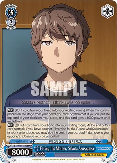 Facing His Mother, Sakuta Azusagawa