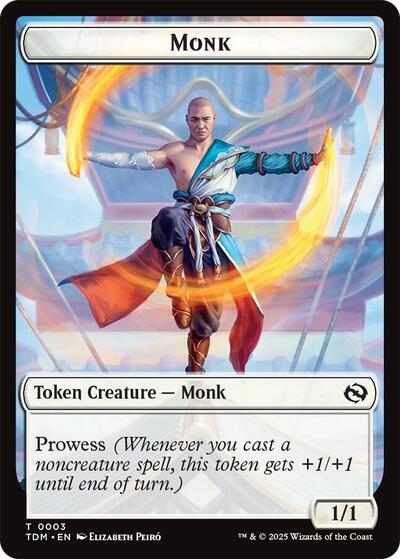 Monk // Treasure Double-Sided Token