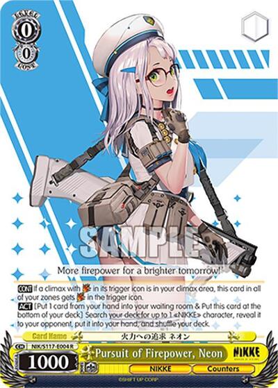 Pursuit of Firepower, Neon