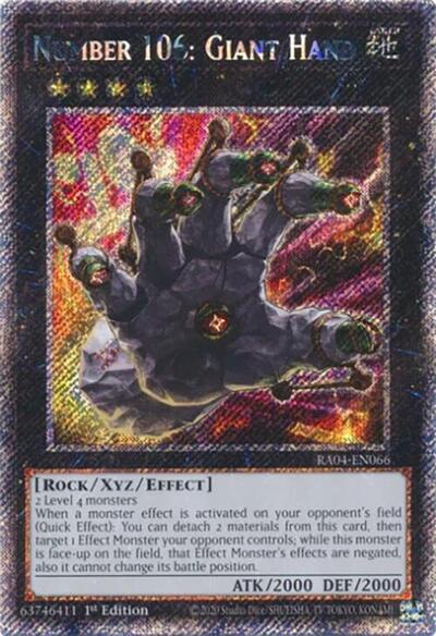 Number 106: Giant Hand (Platinum Secret Rare)