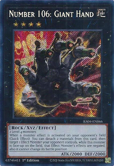 Number 106: Giant Hand (Secret Rare)
