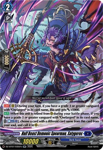 Half Beast Demonic Spearman, Satygeros