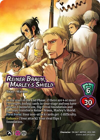 Reiner Braun, Marley's Shield // Armored Titan, Finale (Alternate Art)