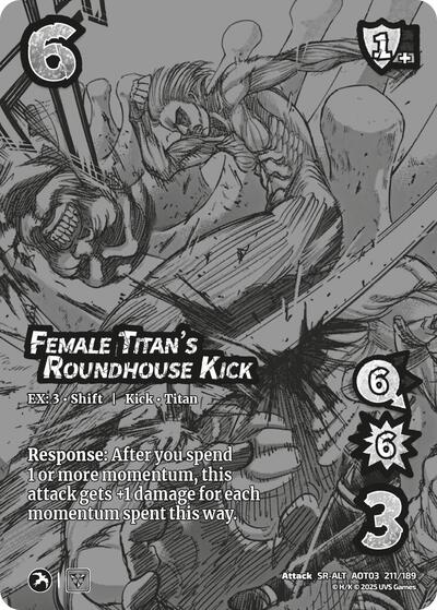 Female Titan's Roundhouse Kick // Annie's Contemplations (Alternate Art)