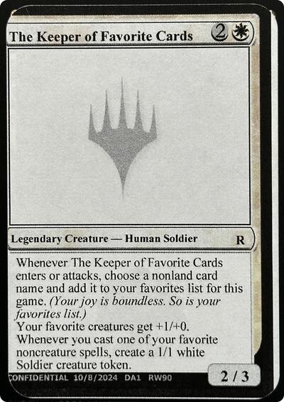 The Keeper of Favorite Cards (10/8/2024)
