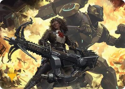 Machinist's Arsenal Art Card (Gold-Stamped Planeswalker Symbol)