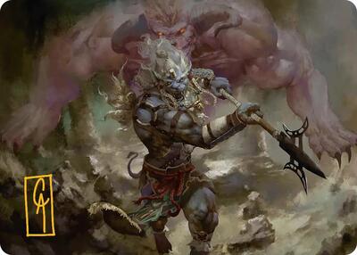 Kimahri, Valiant Guardian Art Card (Gold-Stamped Signature)