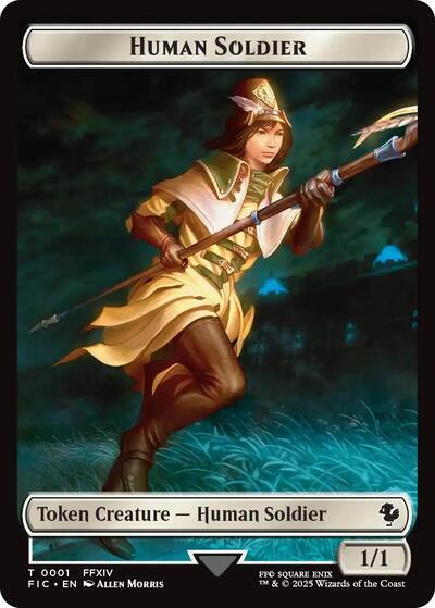 Human Soldier // Hero (0008) Double-Sided Token