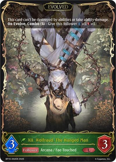XII. Wolfraud, The Hanged Man (Evolved)