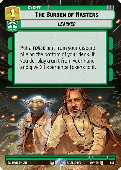 The Burden of Masters (Hyperspace Foil)