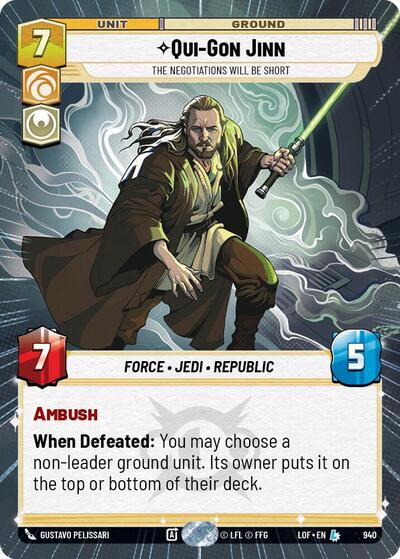 Qui-Gon Jinn - The Negotiations Will Be Short (Hyperspace Foil)
