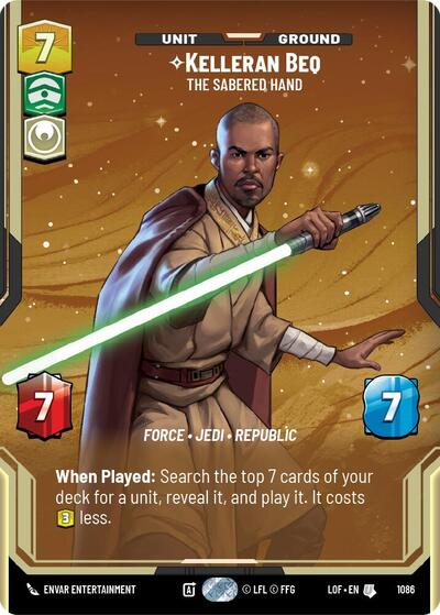 Kelleran Beq - The Sabered Hand (Prestige Foil)