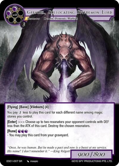 Grendel, Suffocating Spitdemon Lord