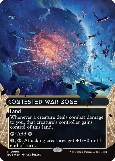 Contested War Zone (0098) (Borderless) (Galaxy Foil)