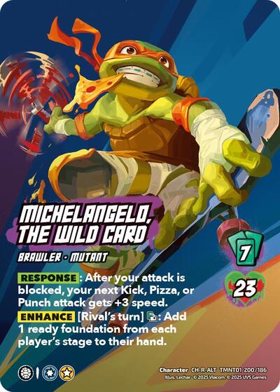 Michelangelo, the Wild Card (Alternate Art) (200)
