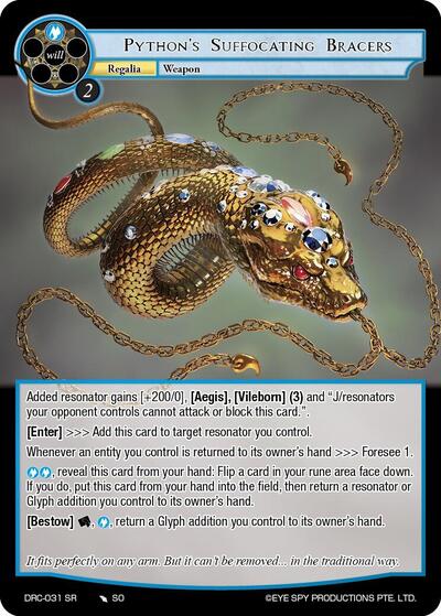 Python's Suffocating Bracers