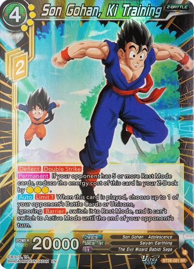 Son Gohan, Ki Training