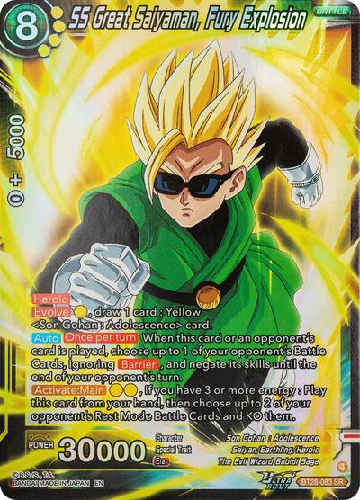 SS Great Saiyaman, Fury Explosion
